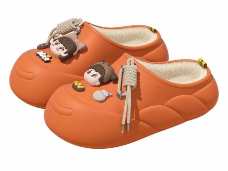 6378   眼睛鞋带饰扣厚底棉拖鞋36-41