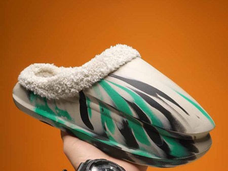 6376   男女撞色子弹头厚底棉拖鞋36-45