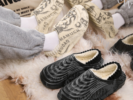 6435  情侣款包跟棉鞋印花WS 36-45