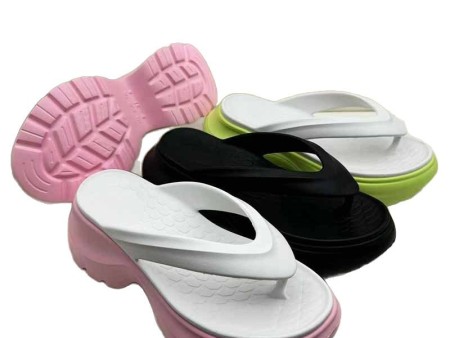 6425 女款鱼嘴双色增高人字拖36-41