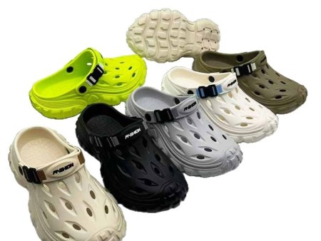 6439 轮胎印滴塑带洞洞鞋男女36-45