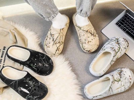 6468 女款一字带翻毛棉拖鞋36-41