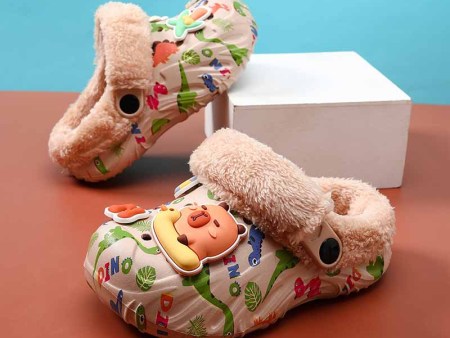 6512 卡皮巴拉饰扣印刷儿童棉鞋28-38