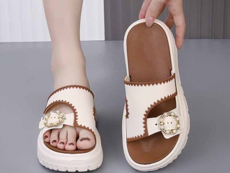 6493   厚底增高圆扣女一字拖36-41