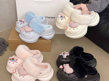 6507 立体爱心饰扣小蛮腰洞洞鞋34-40