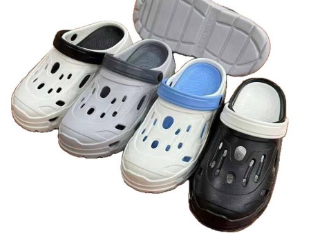 6536 男款厚底双色运动洞洞鞋EVA带40-45