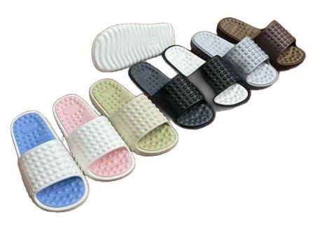 6535  情侣双色休闲按摩一字拖36-45