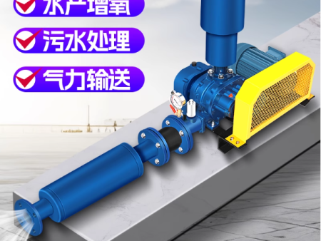 罗茨风机气力输送鼓风机沼气增压水产增氧污水处理三叶罗茨鼓风机