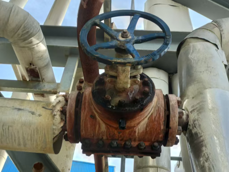 带压堵漏施工现场