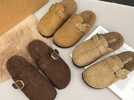 6575 加绒包头软木拖女35-40