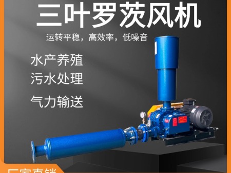 三叶罗茨鼓风机增氧泵水产养殖污水处理气力输送鼓风机