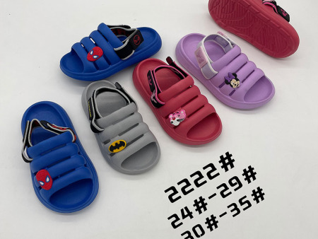 6576 四条带一字儿童凉鞋22-35
