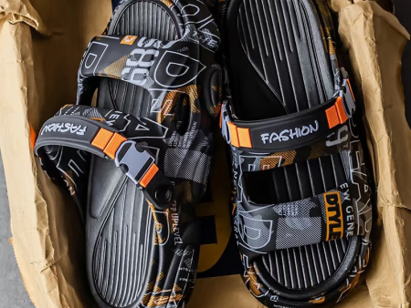 6582 印刷双色男士凉鞋40-45