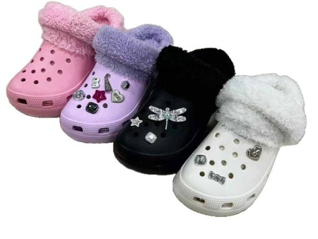 6601  女生翻毛带饰扣棉拖鞋36-41