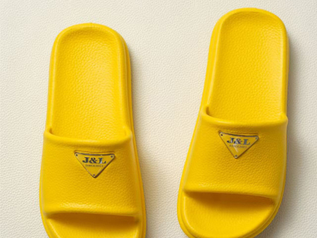 6614  女款三角滴塑厚底一字拖35-40