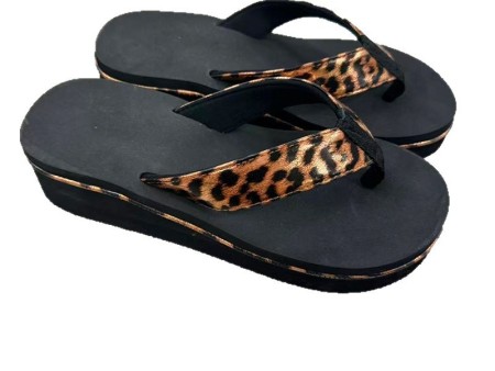  6617 豹纹女款厚底人字拖36-41