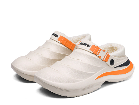 6628  包跟描漆滴塑厚底棉鞋男38-45