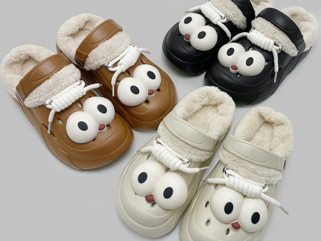 6642  男女眼睛鞋带款棉鞋36-45