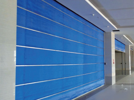 Inorganic fabric fireproof rolling shutter