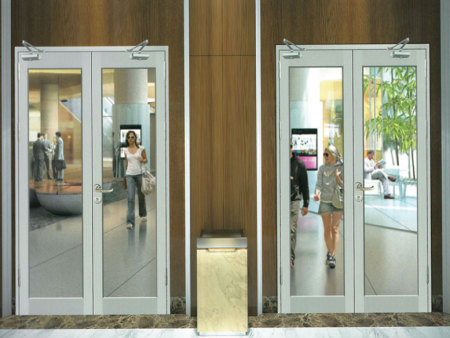 Fireproof glass door