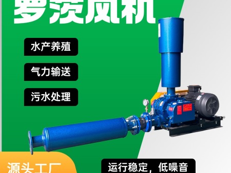 三叶罗茨风机鱼塘增氧机气力输送污水处理水产养殖曝气高压鼓风机