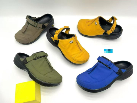 6670  帆布手工厚底男款洞洞鞋40-45