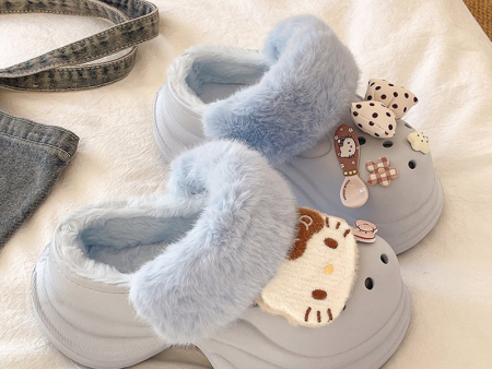 6671  凯蒂猫饰扣小蛮腰女款棉鞋34-40