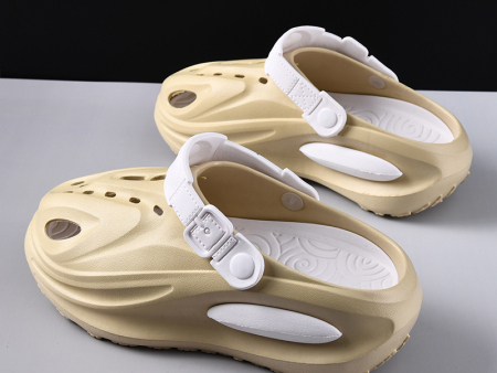 6666  情侣子弹头厚底双色洞洞鞋36-45