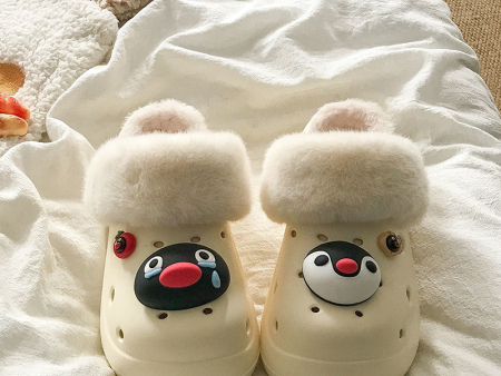 6677 立体企鹅增高大头棉鞋女36-41