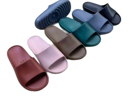 6679  男女褶皱厚底家居一字拖35-45