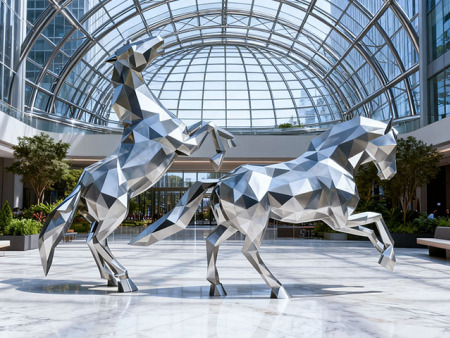 不锈钢雕塑-马雕塑