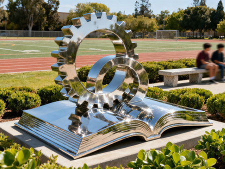 不锈钢雕塑-学校雕塑