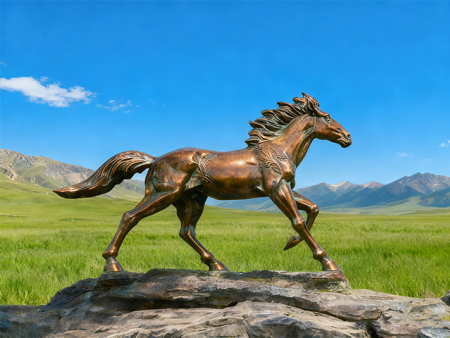 铸铜马雕塑