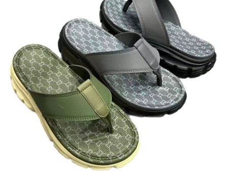 6733 男士老花贴衬人字拖40-45