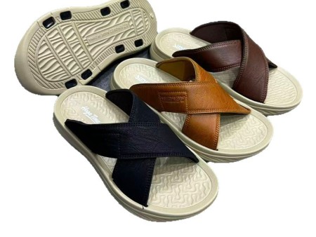 6738 男士方扣一字拖40-45