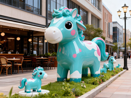 玻璃钢雕塑-卡通马雕塑