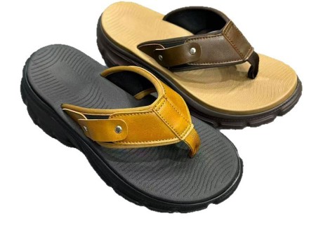  6734 男士皮质人字拖40-45