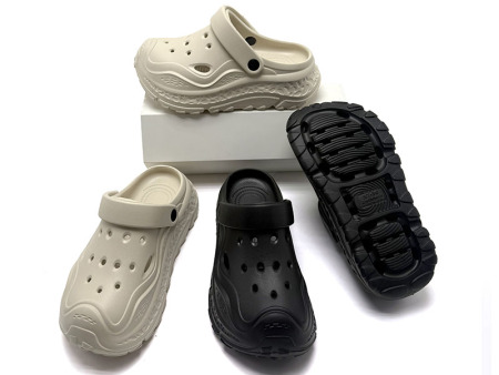 6745 男女增高厚底纹路洞洞鞋35-45