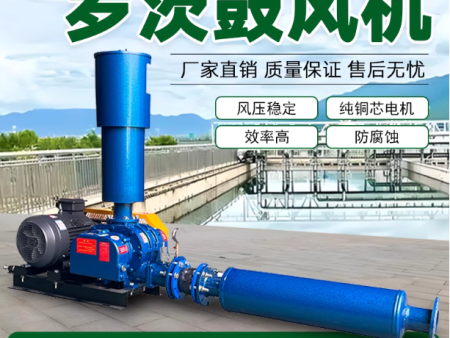 三叶罗茨风机鱼塘增氧鼓风机大型工业污水处理真空泵高压罗茨风机