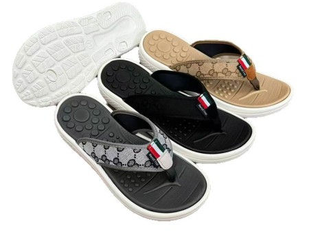 6753 老花男士人字拖40-45