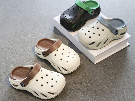 6803 儿童双色洞洞鞋裸版130-190