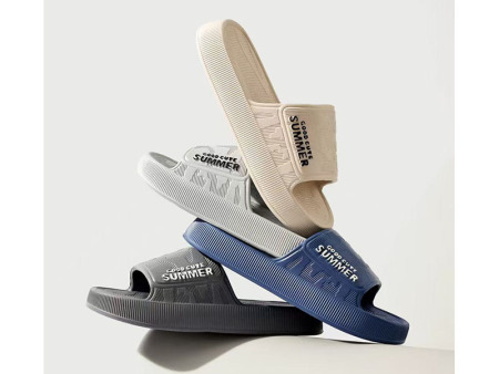 6811 男女厚底字母家居一字拖36-45