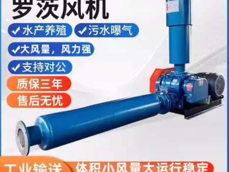 三叶罗茨风机鱼塘曝气增氧机高压大功率污水处理真空泵水产养殖
