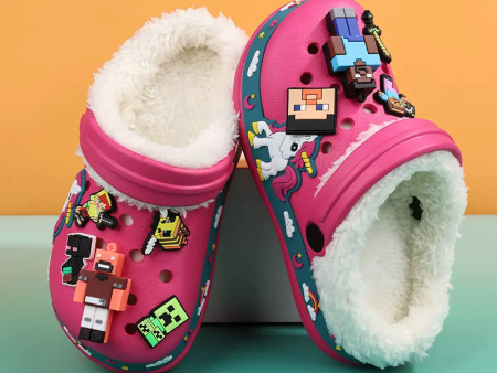 6839 儿童立体我的 世界饰扣棉鞋22-35