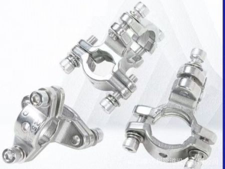 不锈钢十字交叉陈列架专用管卡