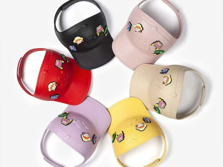 6858 EVA女孩饰扣底纹帽子