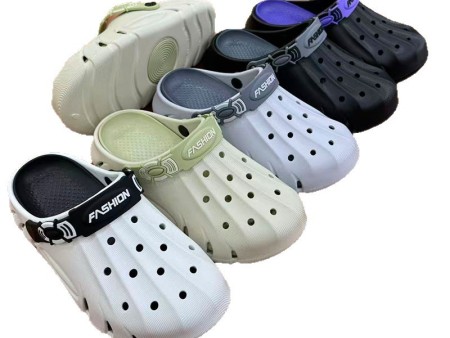 6856 双色贝壳厚底洞洞鞋36-45