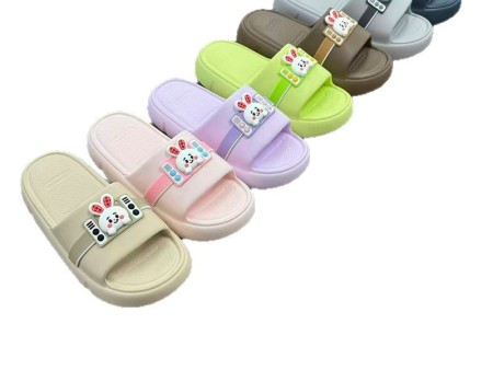 6852 男女卡通兔子一字拖35-45