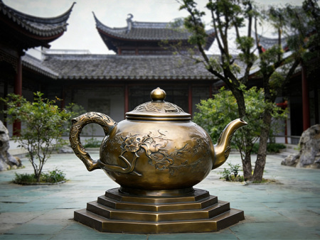 玻璃钢雕塑-茶壶雕塑