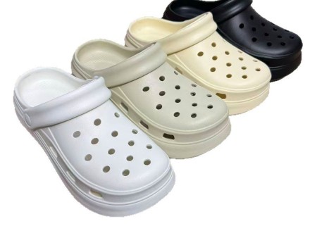 6863 男女同款厚底光板洞洞鞋 36-45